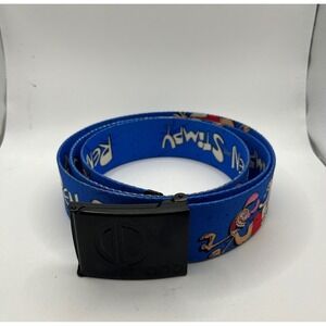 Ren and Stimpy Blue Cartoon Unisex Belt with Black Buckle‎ Nickelodeon 90s